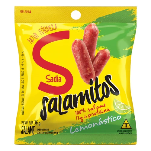 SALAMITOS SNACK LIMÃO SADIA PACOTE 36G