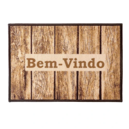 TAPETE DE PORTA EMBORRACHADO 40CM X 60CM BEM VINDO RUSTICO PANOSUL 3484216