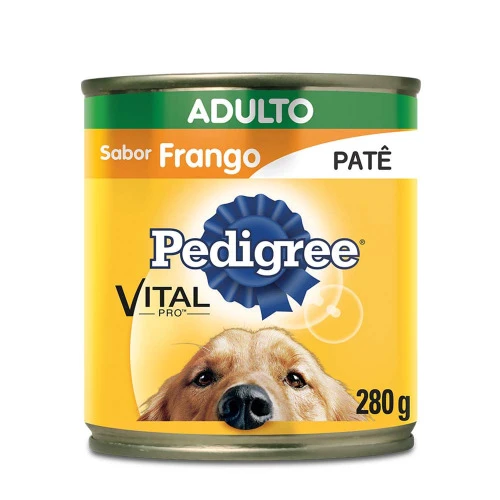 PATÊ PARA CÃES ADULTOS FRANGO PEDIGREE LATA 280G