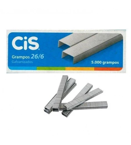 GRAMPO PARA GRAMPEADOR 26/6 CIS COM 5000 GRAMPOS  - 123496