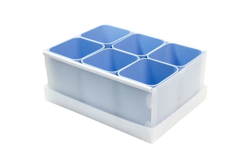 CAIXA ORGANIZADORA COM PORTA OBJETOS PROTÊA 10 2X24CM AZUL