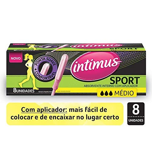 ABSORVENTE INTERNO MÉDIO INTIMUS SPORT CAIXA 8 UNIDADES