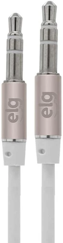 CABO ESTÉREO AUXILIAR ÁUDIO P2 X P2 ELG ECAUX1 BRANCO