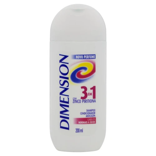 SHAMPOO 3 EM 1 DIMENSION CABELOS NORMAIS A SECOS FRASCO 200ML