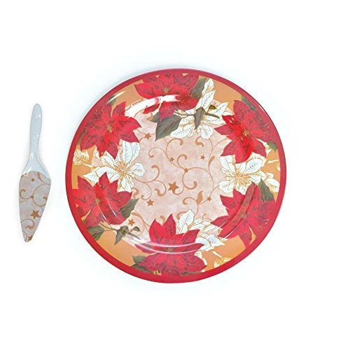 PRATO REDONDO CROMUS FLORES PARA BOLO