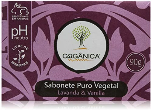 SABONETE PURO VEGETAL ORGÂNICA LAVANDA E VANILLA