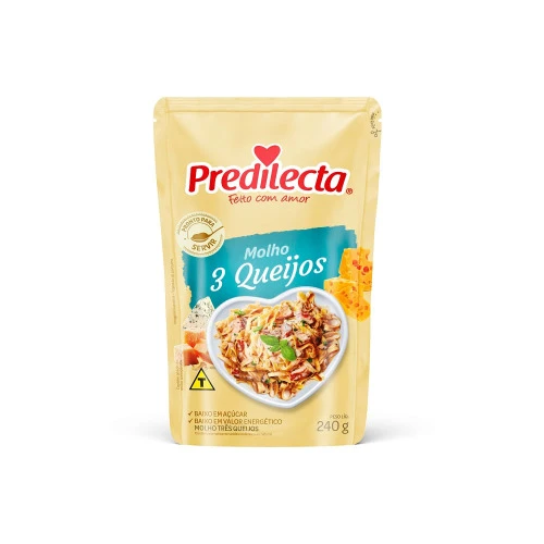 MOLHO PRONTO PREDILECTA 240G 3 QUEIJOS