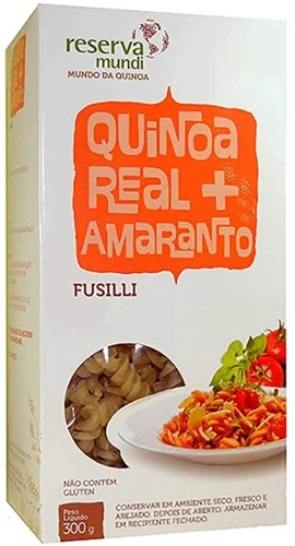 FUSILLI DE QUINOA E AMARANTO SEM GLÚTEN MUNDO DA QUINOA 300G