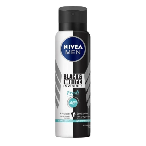 ANTITRANSPIRANTE AEROSSOL INVISIBLE BLACK WHITE FRESH NIVEA MEN 150ML