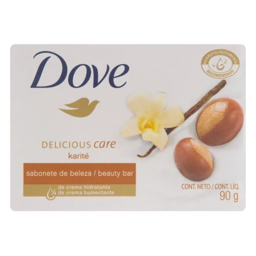 SABONETE EM BARRA DOVE DELICIOUS CARE KARITE E BAUNILHA 90G
