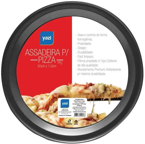 ASSADEIRA PARA PIZZA 30 CM AÇO YANGZI