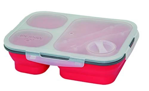 PORTA ALIMENTOS RETRATIL COM TAMPA 3 DIVISOES MIMO STYLE