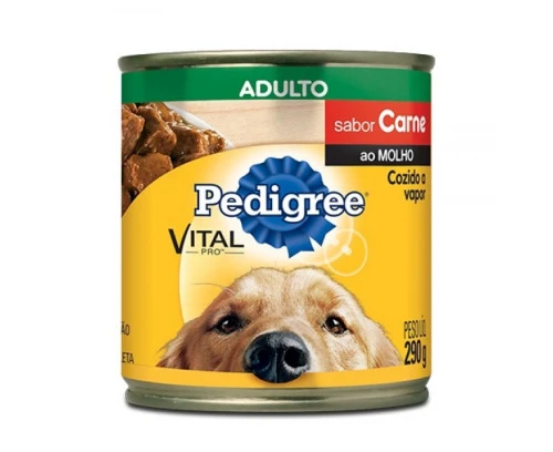 ALIMENTO PARA CÃES ADULTOS CARNE AO MOLHO PEDIGREE LATA 290G