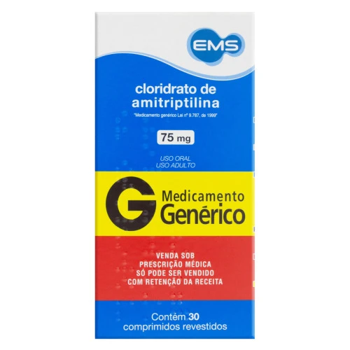 CLORIDRATO DE AMITRIPTILINA 75MG EMS CAIXA 30 COMPRIMIDOS REVESTIDOS