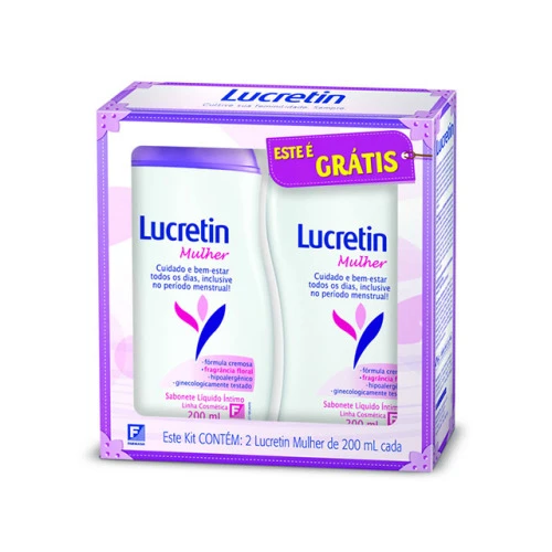 SABONETE LÍQUIDO INTIMO LUCRETIN FLORAL LEVE 2 PAGUE 1