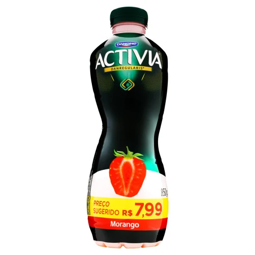 LEITE FERMENTADO PARCIALMENTE DESNATADO MORANGO ACTIVIA GARRAFA 850G