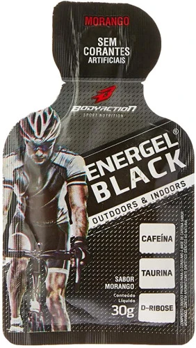 BODY ACTION ENERGEL BLACK COM SABOR MORANGO 30 G
