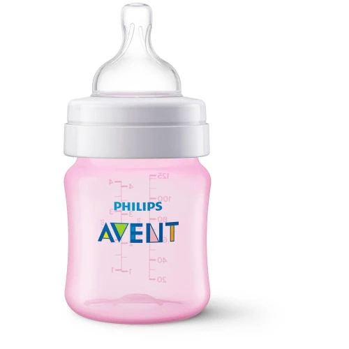 MAMADEIRA PHILIPS CLÁSSICA 125ML ROSA - ROSA