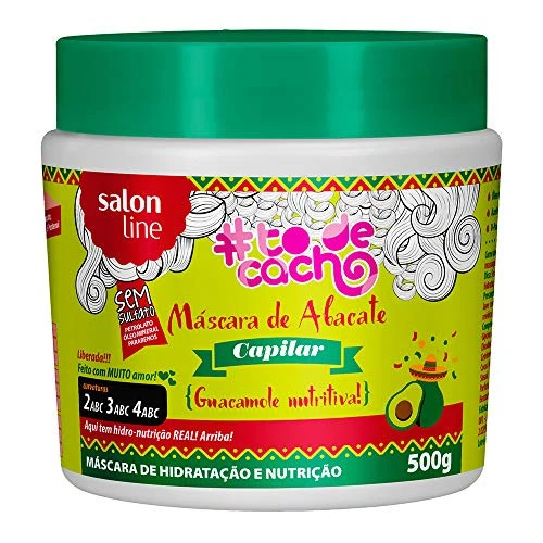 LINHA TRATAMENTO TODECACHO SALON LINE MASCARA DE ABACATE CAPILAR GUACAMOLE NUTRITIVA 500 GR SALON LI
