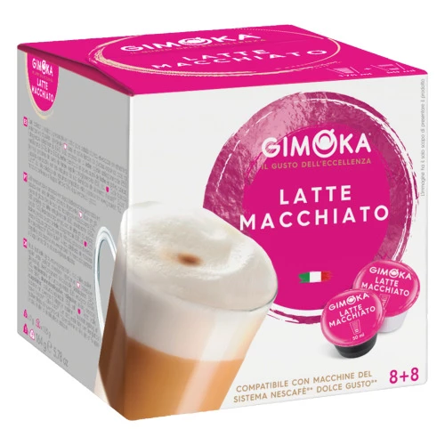 CAFÉ COM LEITE EM CÁPSULA GIMOKA CAIXA 164G 16 UNIDADES