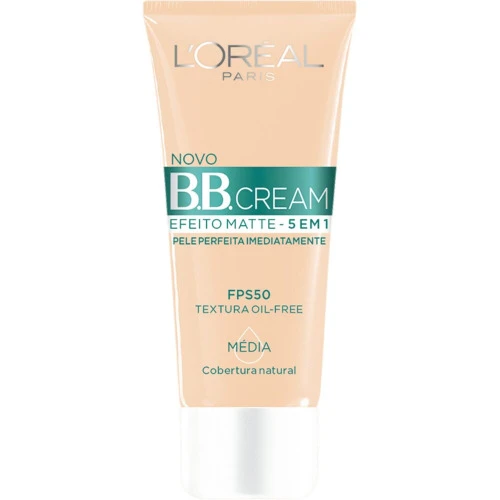 BB CREAM EFEITO MATTE FPS 50 MÉDIA LORL PARIS CAIXA 30ML
