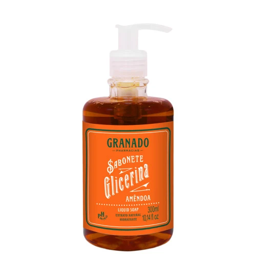 SABONETE LÍQUIDO GLICERINA AMÊNDOA GRANADO 300ML