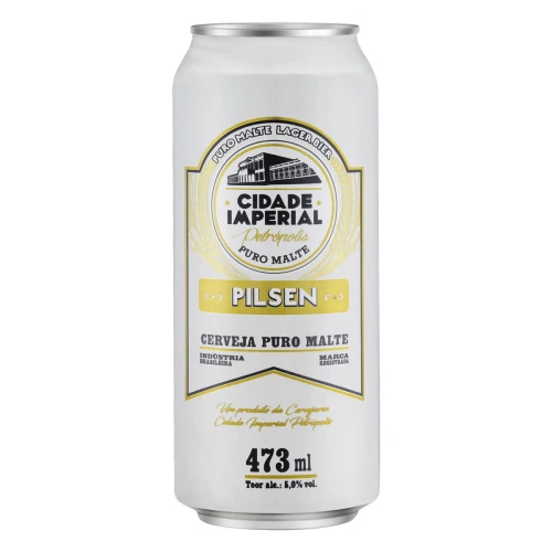 CERVEJA PILSEN PURO MALTE CIDADE IMPERIAL LATA 473ML