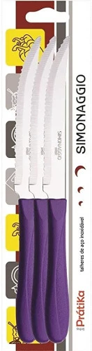 FACA SIMONAGIO MESA PRATIKA 3 PÇ BERINJELA REF 344