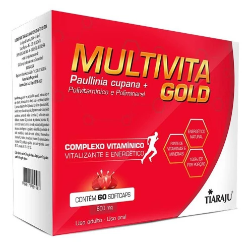 MULTIVITA GOLD 600MG COM 60CAPS TIARAJU