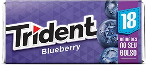 GOMA DE MASCAR MIRTILO ZERO AÇÚCAR TRIDENT CAIXA 30 6G 18 UNIDADES
