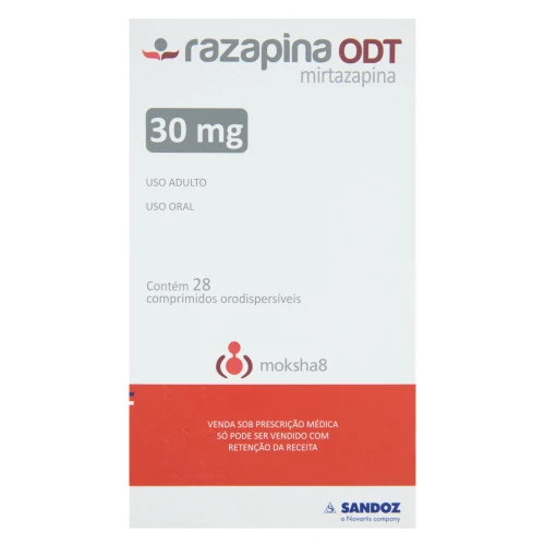 RAZAPINA ODT 30MG SANDOZ CAIXA 28 COMPRIMIDOS ORODISPERSÁVEIS