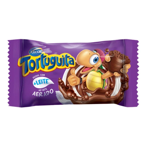 CHOCOLATE ARCOR TORTUGUITA AO LEITE AERADO 14G