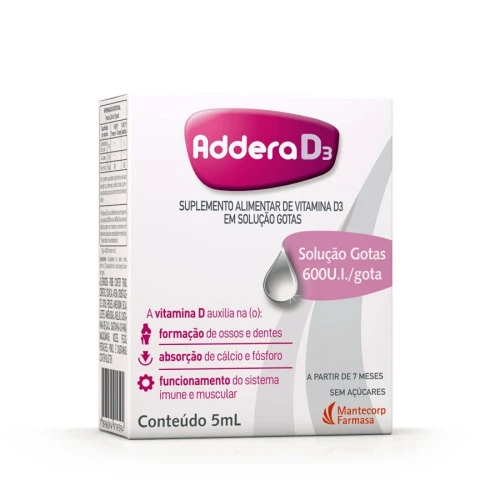 VITAMINA D ADDERA D3 600UI GOTAS 5ML