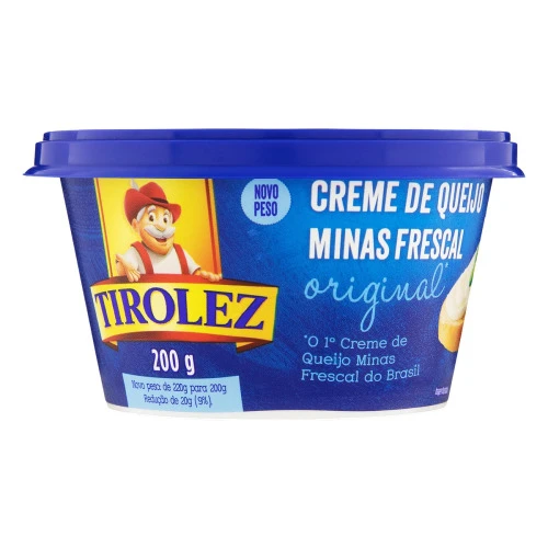 CREME DE QUEIJO MINAS FRESCAL ORIGINAL TIROLEZ POTE 200G