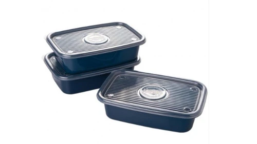 CONJUNTO POTE POP RETANGULAR AZUL 3 PEÇAS 5960 PLASÚTIL