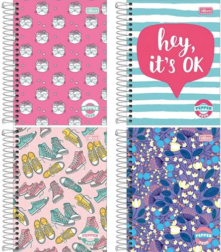 AGENDA ESPIRAL DIÁRIA PEPPER FEMININA 2018 TILIBRA 179604