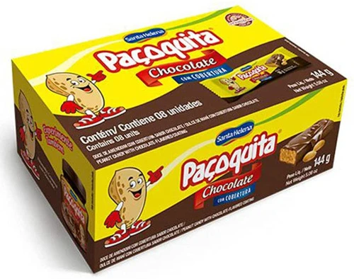 PAÇOQUITA COBERTA COM CHOCOLATE 144G SANTA HELENA
