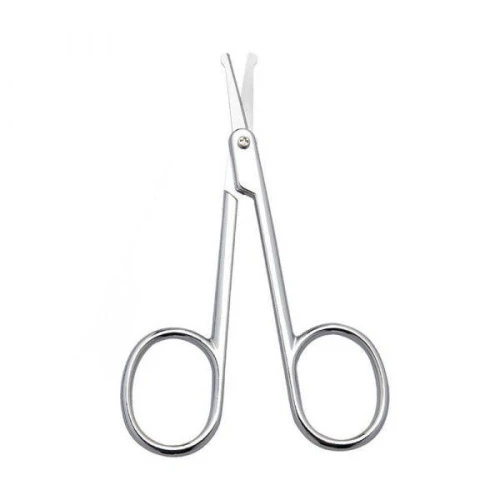 TESOURA PARA PELOS DE BIGODE E NARIZ, AÇO NIQUELADO, MARCO BONI 1 UNIDADE