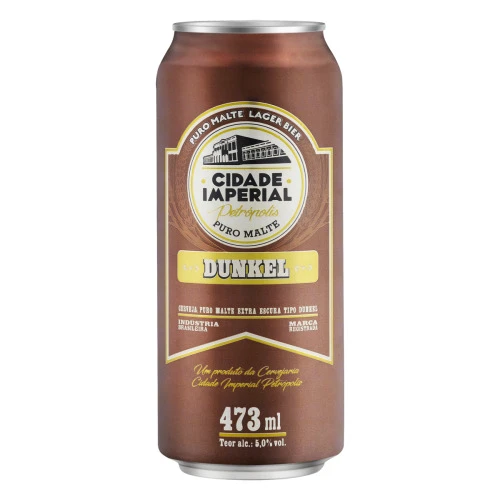 CERVEJA LAGER PURO MALTE DUNKEL CIDADE IMPERIAL LATA 473ML