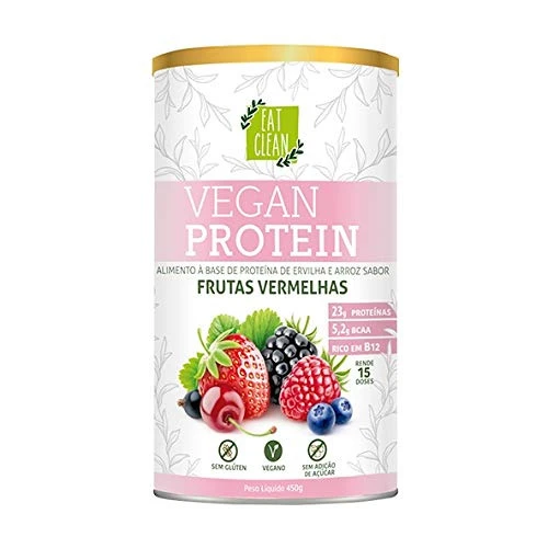 VEGAN PROTEIN FRUTAS VERMELHAS EAT CLEAN 450G