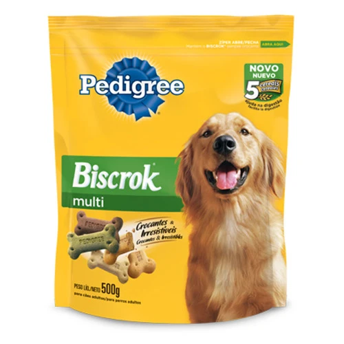 ALIMENTO CÃO BISCROCK 500G BISCOITO MULT