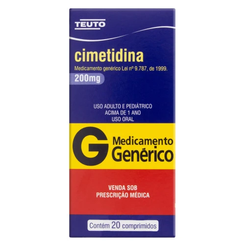 CIMETIDINA 200MG TEUTO CAIXA 20 COMPRIMIDOS