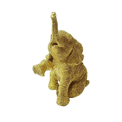 ELEFANTE DECORATIVO MINI JADE EM RESINA 11X7 CM