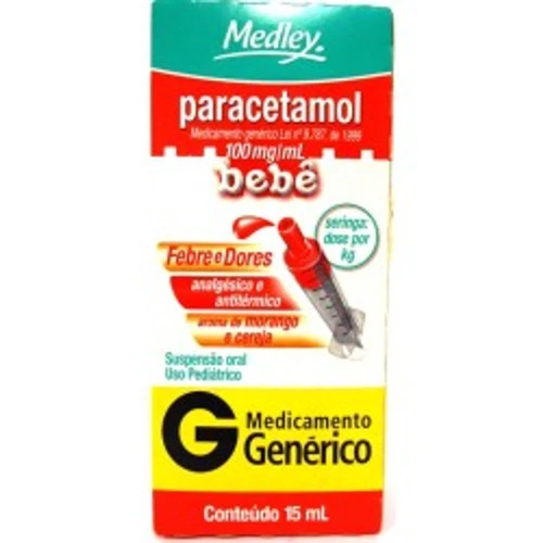 PARACETAMOL 100MG ML GENÉRICO MEDLEY 15ML GOTAS
