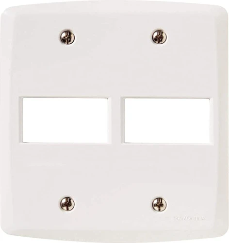 PLACA LUX 2 POSTOS 4 X 4 BRANCA TRAMONTINA 57105023
