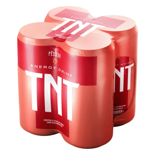 PACK ENERGÉTICO PÊSSEGO TNT LATA 4 UNIDADES 269ML CADA
