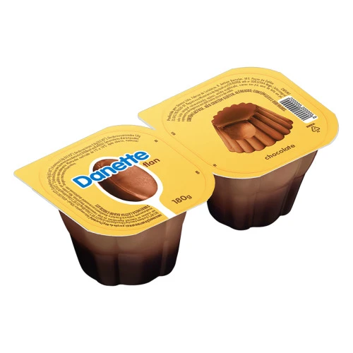 SOBREMESA LÁCTEA FLAN CHOCOLATE DANETTE BANDEJA 180G 2 UNIDADES