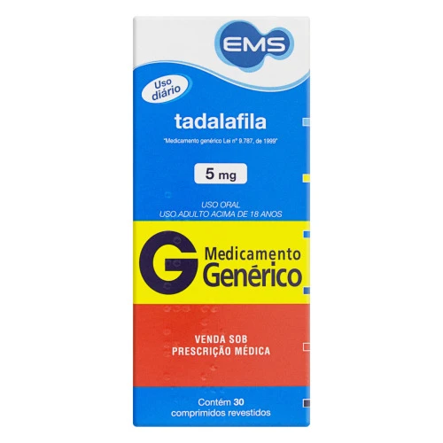 TADALAFILA 5MG EMS CAIXA 30 COMPRIMIDOS REVESTIDOS