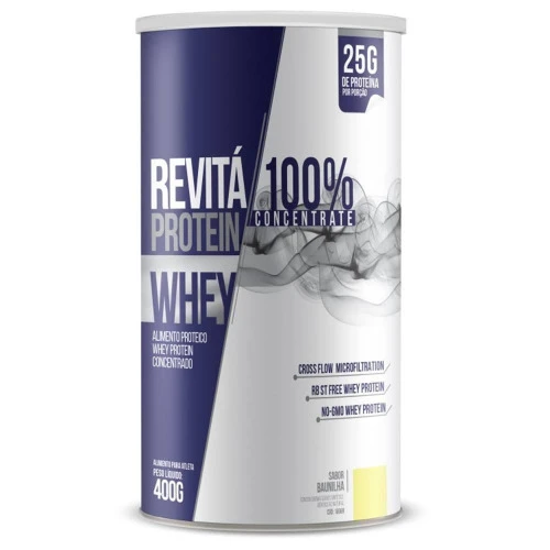 WHEY REVITÁ PROTEIN 100 CONCENTRADA BAUNILHA 400G CHÁMAIS