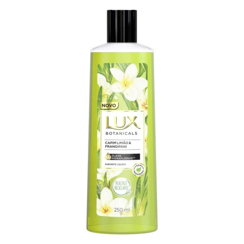 SABONETE LÍQUIDO LUX 250ML BOTANICALS CAPIM LIMÃO FRANGIPANI